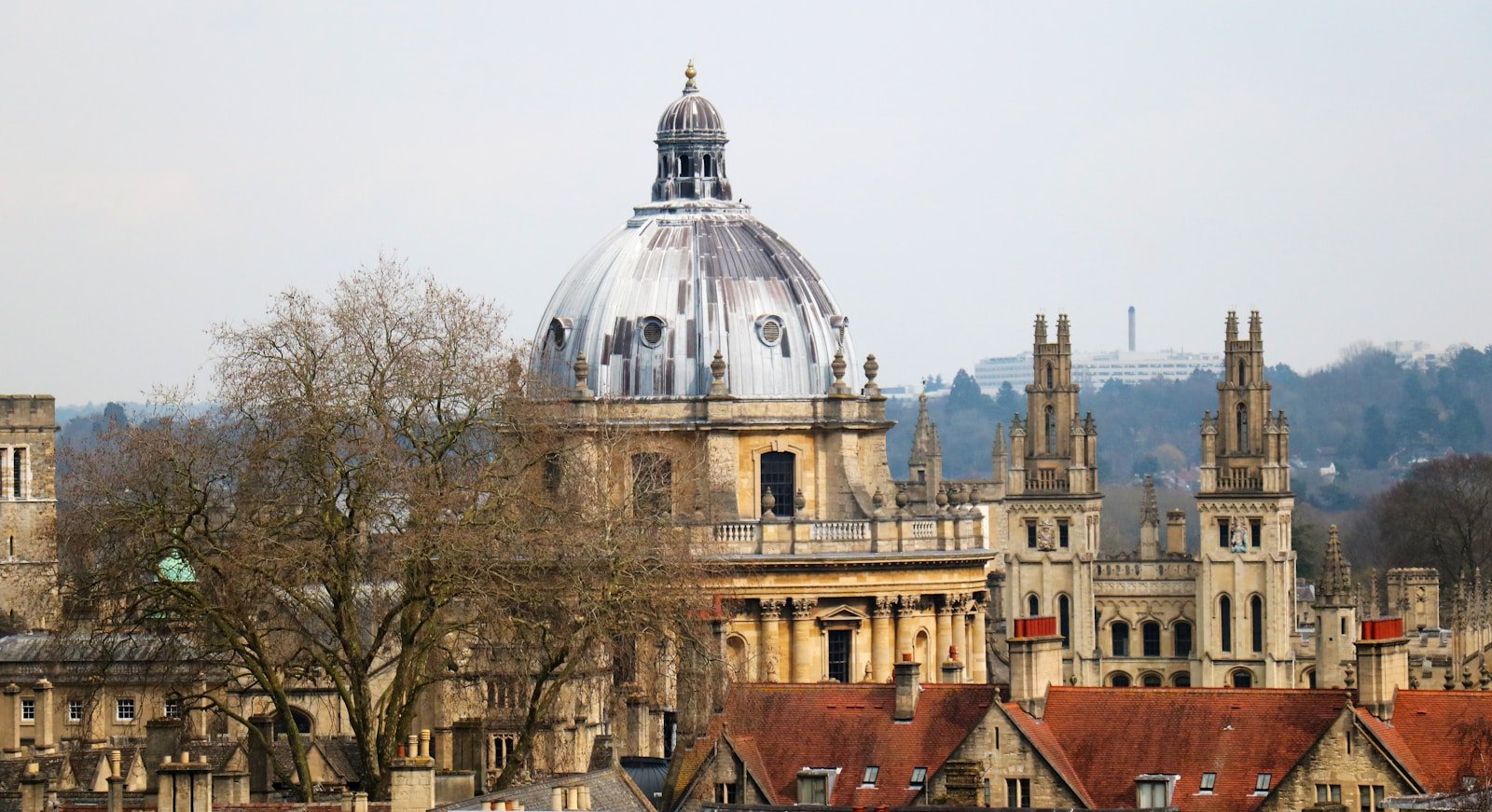 A large building with a dome on top of it