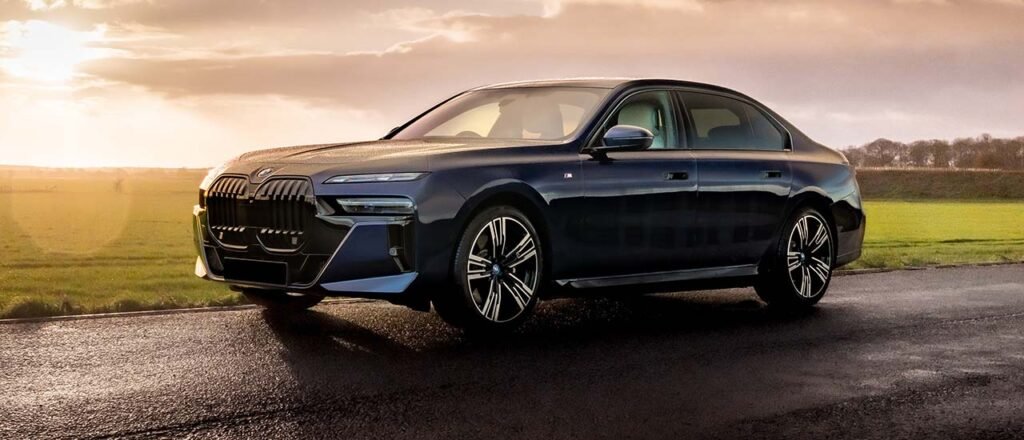 BMW 7 Series with a professional chauffeur offering an exclusive and luxurious transportation experience in London.