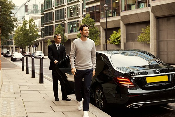 Stylish Mercedes-Benz S-Class parked on a London city street, exuding elegance and performance with a sleek black exterior.